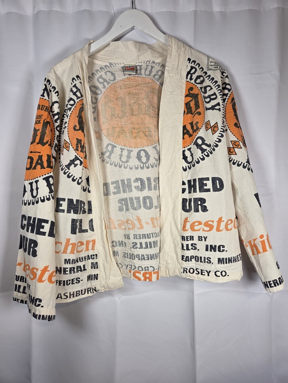 NEW Vintage Sack 100% Cotton Gold Medal Flour Sack Jacket Top One Size